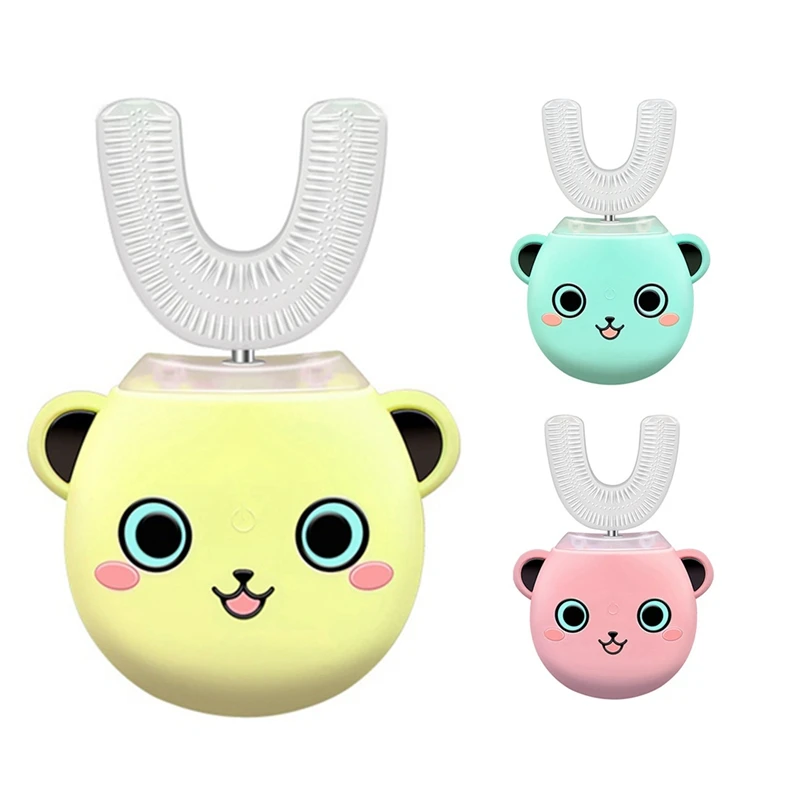 Kid's Electric Toothbrush,Cartoon Silicone U-Shaped Children Power Electric Ultrasonic Toothbrush, Suitable For 2-6 Years Old
Kid's Electric Toothbrush,Cartoon Silicone U-Shaped Children Power Electric Ultrasonic Toothbrush, Suitable For 2-6 Years Old