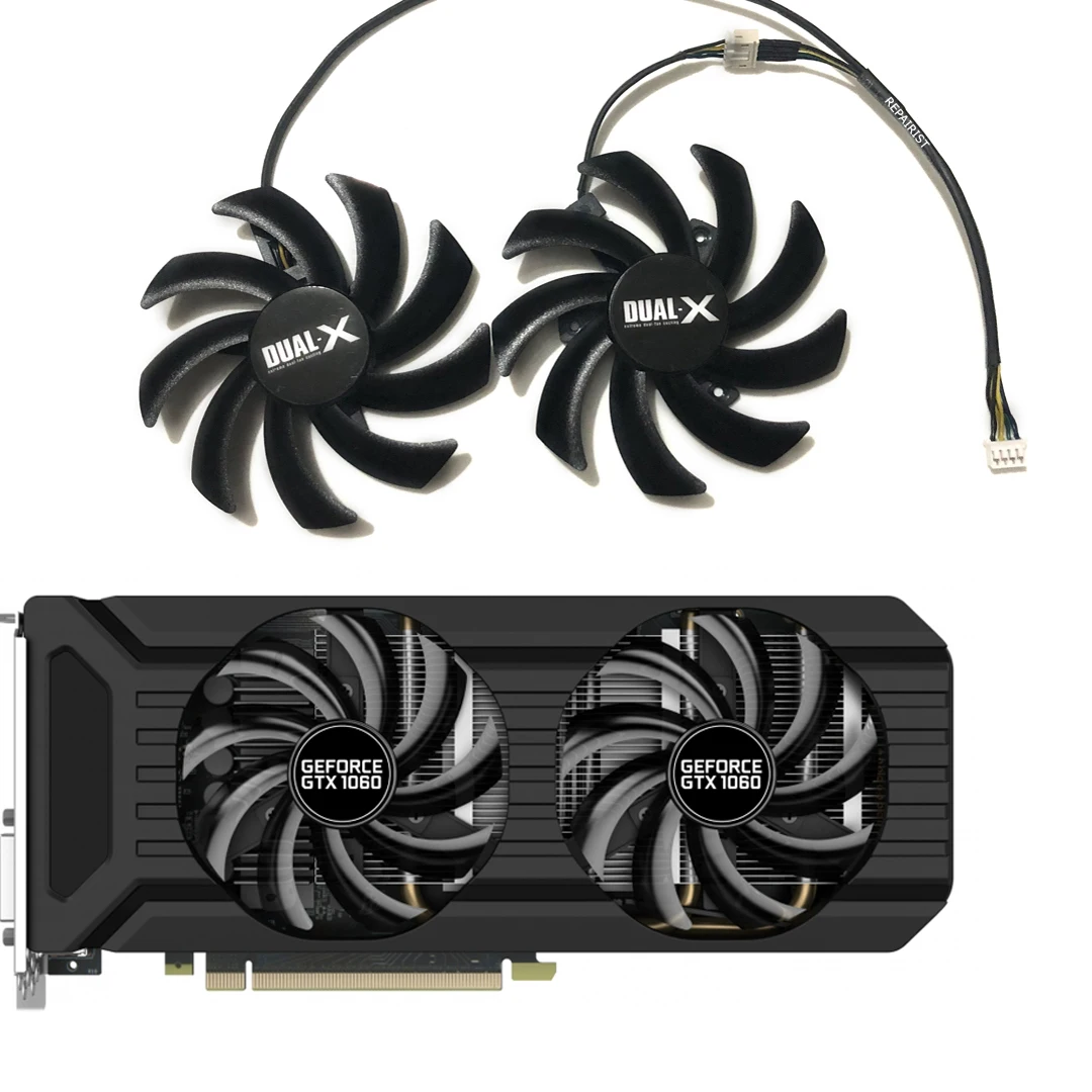 2Pcs/Set вентилятор для видеокарты Холодильник видеокарта cmp 30hx fan gtx 1070 palit