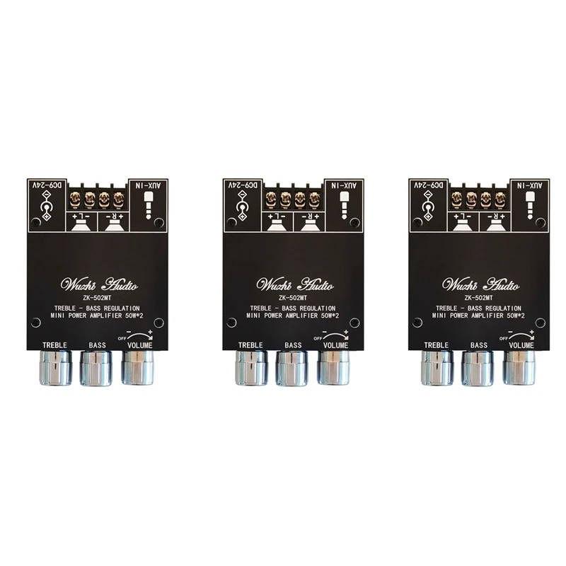 3X ZK-502MT Bluetooth 5.0 Subwoofer Amplifier Board 2.0 Channel High Power Audio Stereo Amplifier Board 2X50W Bass AMP
3X ZK-502MT Bluetooth 5.0 Subwoofer Amplifier Board 2.0 Channel High Power Audio Stereo Amplifier Board 2X50W Bass AMP