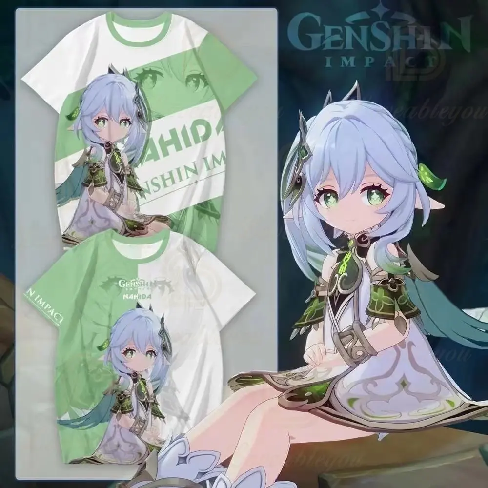 2022 Hot Game Genshin Impact Naxida Summer Boys T Shirt Cartoon Print Kids for Girls Short Sleeve Baby T Shirt Children Clothes
2022 Hot Game Genshin Impact Naxida Summer Boys T Shirt Cartoon Print Kids for Girls Short Sleeve Baby T Shirt Children Clothes