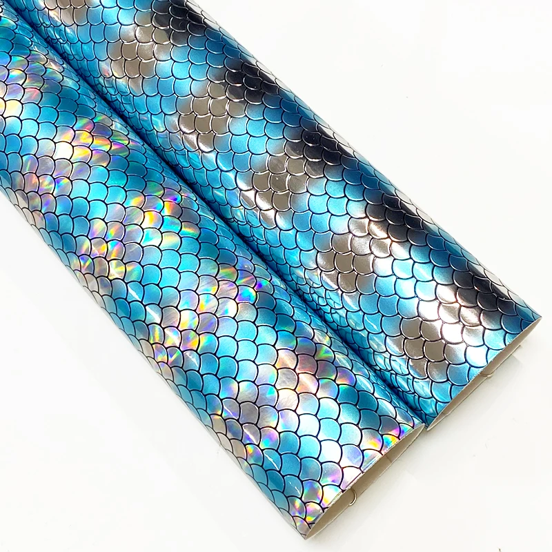XHT Multicolored Fish Scale/Mermaid Pattern Embossed Holographic Laser PU Faux Leather Fabric Sheet for Shoe/Bag/Clothing
XHT Multicolored Fish Scale/Mermaid Pattern Embossed Holographic Laser PU Faux Leather Fabric Sheet for Shoe/Bag/Clothing