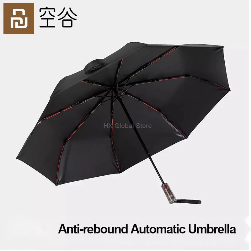 

Youpin Konggu Automatic Sunny Rainy Umbrella 23 inch Red Black Technology Mechanical Anti-rebound Automatic Umbrella Parasol