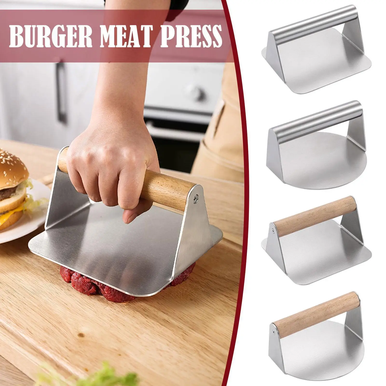1pc Non-stick Hamburger Press Steel Meat BBQ Bacon Accessories Patty Burger Grill Tools Meat Beef Press Kitchen M W6Q5
1pc Non-stick Hamburger Press Steel Meat BBQ Bacon Accessories Patty Burger Grill Tools Meat Beef Press Kitchen M W6Q5