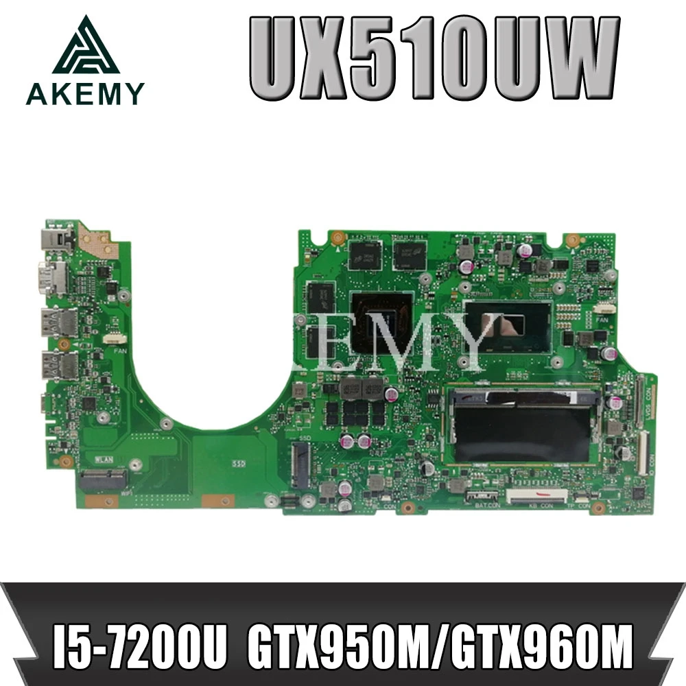 Материнская плата для ноутбука Asus UX510UXK, Akemy I5-7200U GTX950M/GTX960M/2 ГБ 4 ГБ/RAM UX510UXK, материнская плата для Asus UX510UX UX510UXK UX510UW UX510UWK
Материнская плата для ноутбука Asus UX510UXK, Akemy I5-7200U GTX950M/GTX960M/2 ГБ 4 ГБ/RAM UX510UXK, материнская плата для Asus UX510UX UX510UXK UX510UW UX510UWK