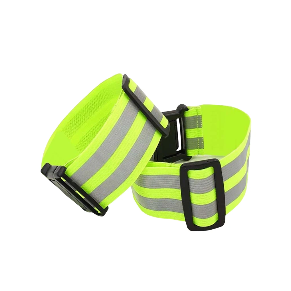 

2 Pieces Reflective Wristband Night Walking Wrist Band Safety Reflector Portable Jogging Arm Strap Armband Bracelet