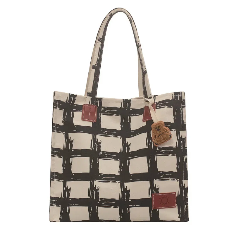 Female Korean Fashion Canvas Fabric Handbag Teenager Casual Big Capacity Cloth Everyday Tote Bag Weekender School Top-handle Bag
Female Korean Fashion Canvas Fabric Handbag Teenager Casual Big Capacity Cloth Everyday Tote Bag Weekender School Top-handle Bag