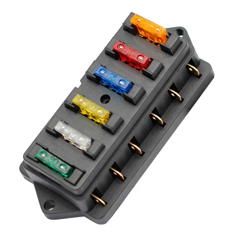 12V 24V Auto Car Truck 6 Way Blade Fuse Box Unit Catch-holder 4Pcs Fuses Circuit Standard ATO
12V 24V Auto Car Truck 6 Way Blade Fuse Box Unit Catch-holder 4Pcs Fuses Circuit Standard ATO