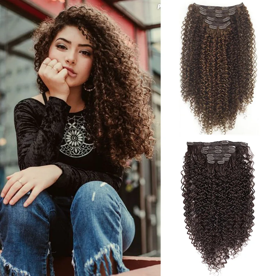Meepo Curly Clip In Human Hair Extensions Synthetic Natural 7 Pcs Full Head Head Organic Afro Curls 26”/65cm for Black Women
Meepo Curly Clip In Human Hair Extensions Synthetic Natural 7 Pcs Full Head Head Organic Afro Curls 26”/65cm for Black Women