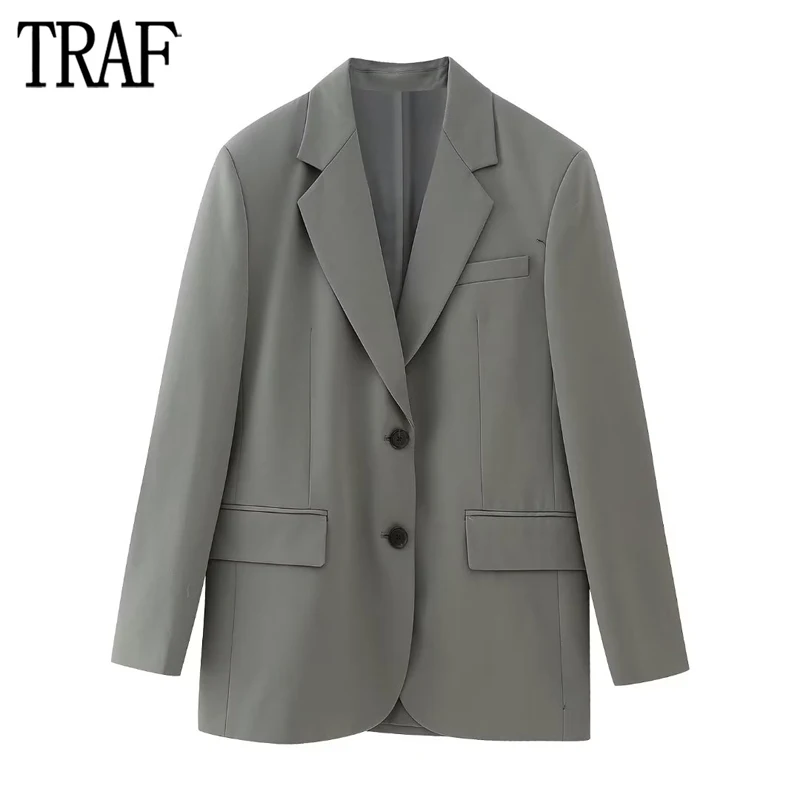 TRAF 2023 Oversize Blazer Woman Office Long Blazer Women Autumn Classic Blazers for Women Coats Long Sleeve Basic Women's Blazer
TRAF 2023 Oversize Blazer Woman Office Long Blazer Women Autumn Classic Blazers for Women Coats Long Sleeve Basic Women's Blazer