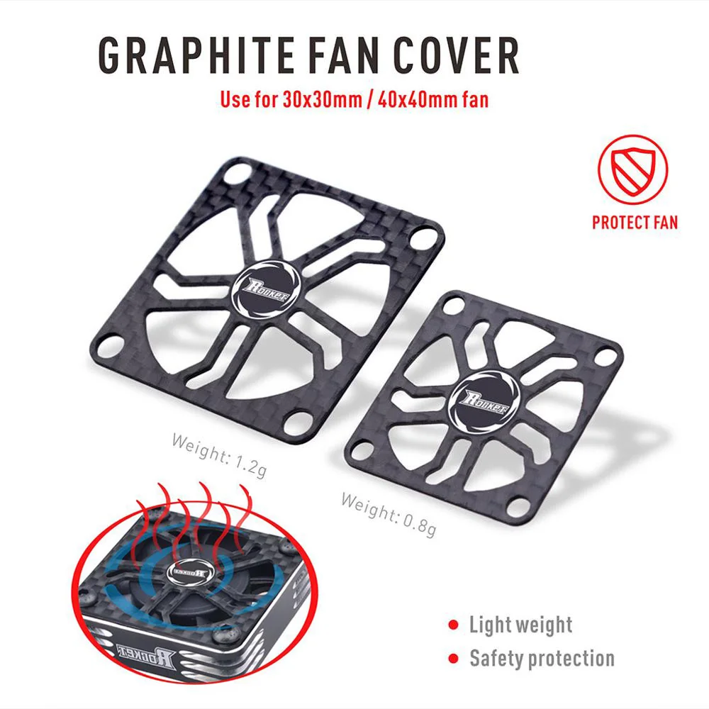 40x40MM 30x30MM Carbon Cooling Fan Cover & M3 * 14mm 4pcs Screws RC Motor / Electric Regulating Protection Fan Cover
40x40MM 30x30MM Carbon Cooling Fan Cover & M3 * 14mm 4pcs Screws RC Motor / Electric Regulating Protection Fan Cover