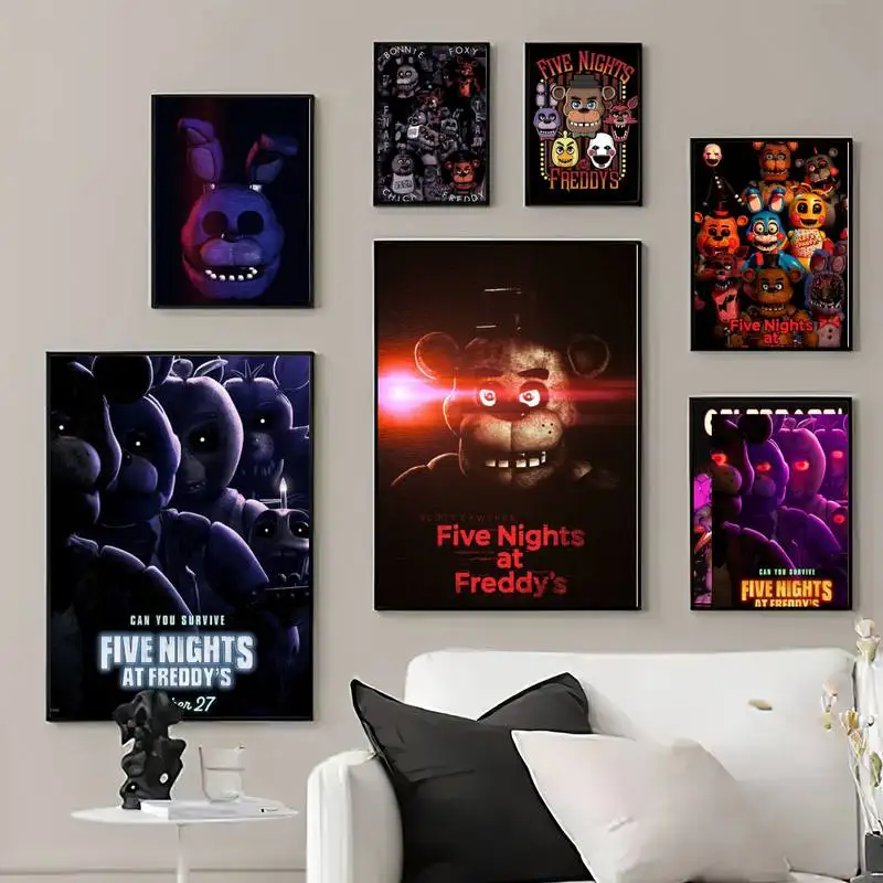 

horror game Five-Nights at Freddy's POSTER Prints Wall Pictures Living Room Home Decoration