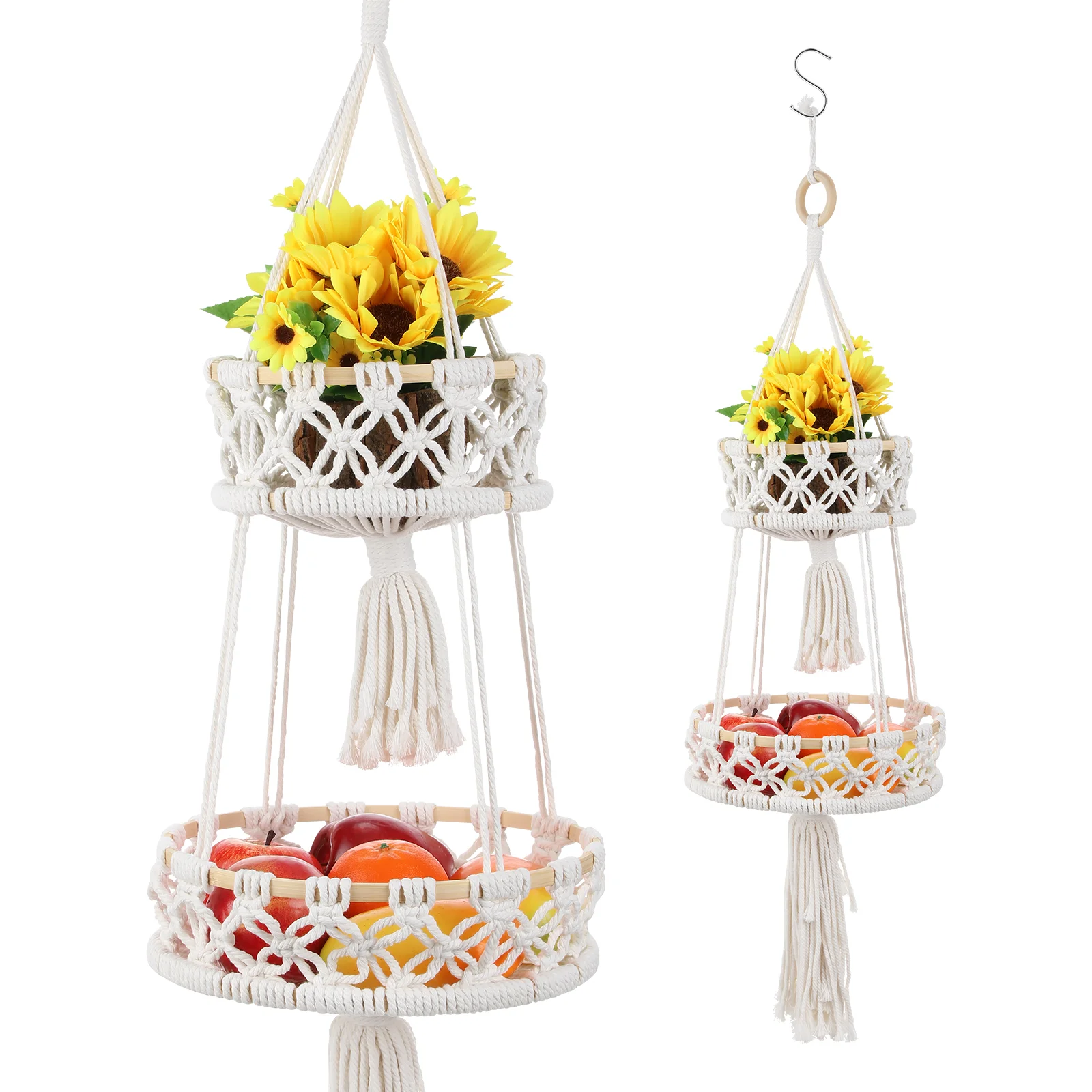Potato Household Furnishing Hanging Storage Pendant Double-layer Basket Fruit Vegetable
Potato Household Furnishing Hanging Storage Pendant Double-layer Basket Fruit Vegetable