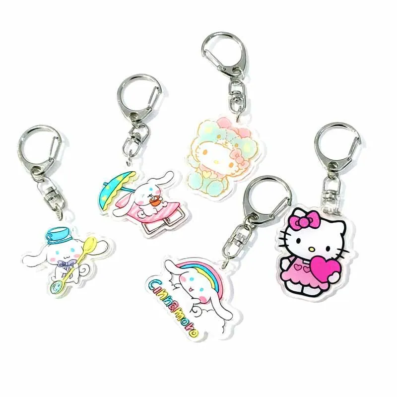 Kawaii Hello Kitty Keychain Key Buckle Pendant Models Kuromi Cinnamoroll Keychain Accessories for Girls Backpack Pendant Jewelry 
Kawaii Hello Kitty Keychain Key Buckle Pendant Models Kuromi Cinnamoroll Keychain Accessories for Girls Backpack Pendant Jewelry