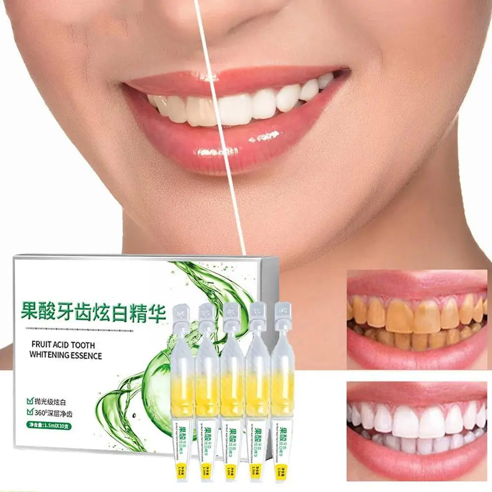 

Teeth Whitening Essence 10 Pcs Deep Cleaning Natural Teeth Mint Hygiene Oral New Ampoule Toothpaste Teeth Flavor Whitener C L8R6