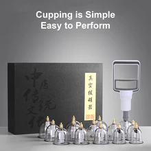 12 24 Jars Chinese Medicine Vacuum Cupping Professional Therapy Set Massage Slimming Body Fat Burner Smart Cupping Cellulite