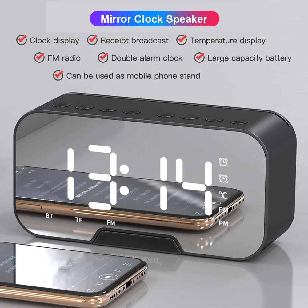Smart Bluetooth Alarm Clocks Home Decor Rechargeable LED Display Alarm Clock Radio Snooze Night Mode Table Christmas Gift
Smart Bluetooth Alarm Clocks Home Decor Rechargeable LED Display Alarm Clock Radio Snooze Night Mode Table Christmas Gift