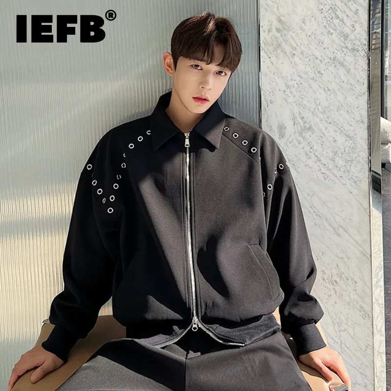 IEFB Spring Design Eyelet Zip Men Jacket 2023 Turn-down Collar Darkwear Casual Metal Decoration Long Sleeve Male Tops 9A7020
IEFB Spring Design Eyelet Zip Men Jacket 2023 Turn-down Collar Darkwear Casual Metal Decoration Long Sleeve Male Tops 9A7020
