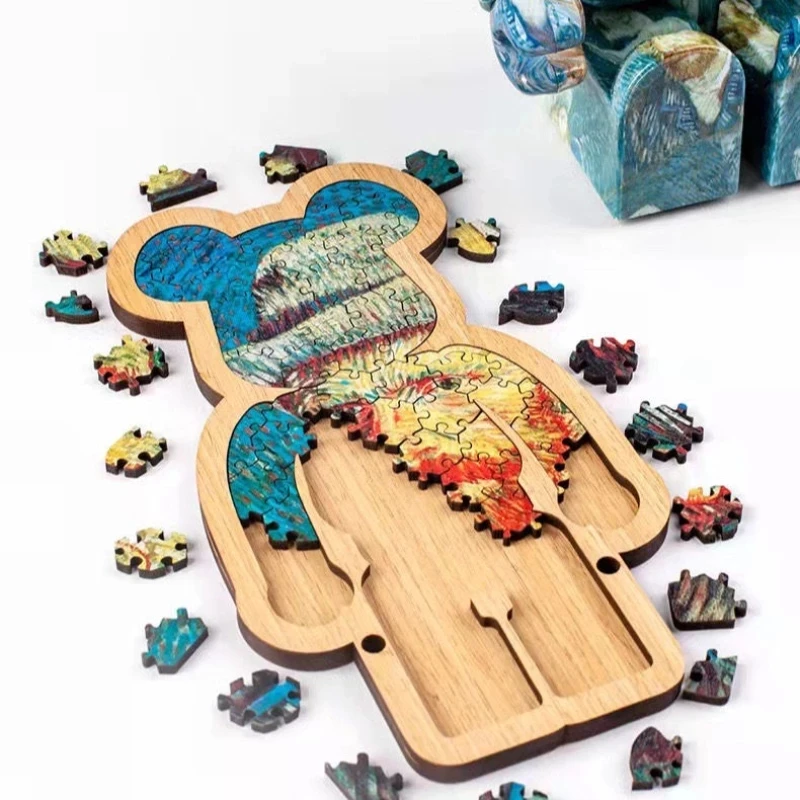 Creative Puzzle Wooden Jigsaw Bear Puzzle Bearbricklys Van Goghs Art DIY Birthday Gift for Kids Boy Alien Toy Adults Toy
Creative Puzzle Wooden Jigsaw Bear Puzzle Bearbricklys Van Goghs Art DIY Birthday Gift for Kids Boy Alien Toy Adults Toy
