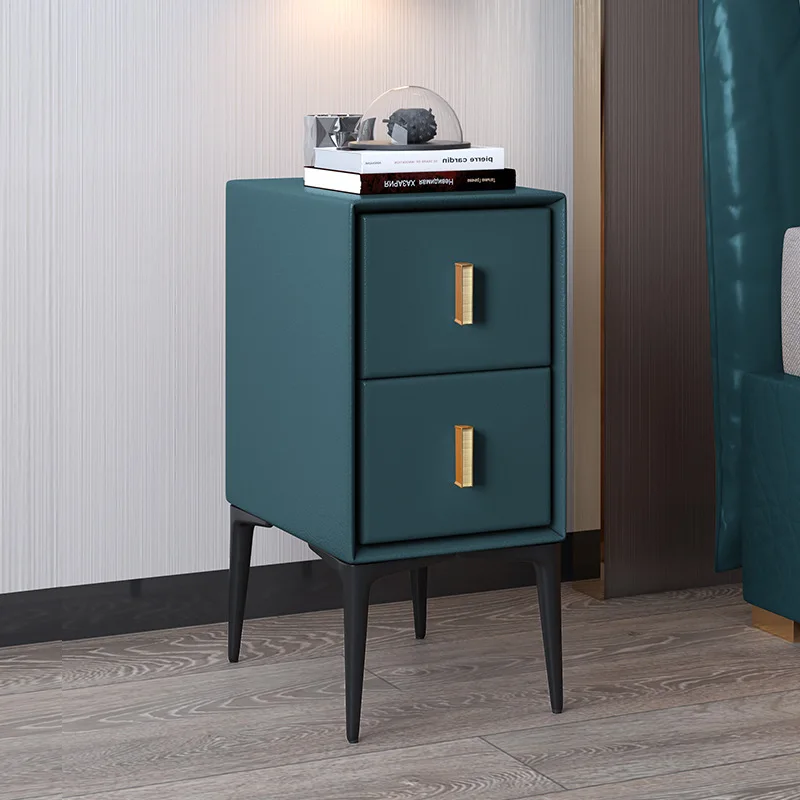 Nordic ultra-narrow leather bedside table modern minimalist home bedroom light luxury side cabinet solid wood small shelf Wood
Nordic ultra-narrow leather bedside table modern minimalist home bedroom light luxury side cabinet solid wood small shelf Wood