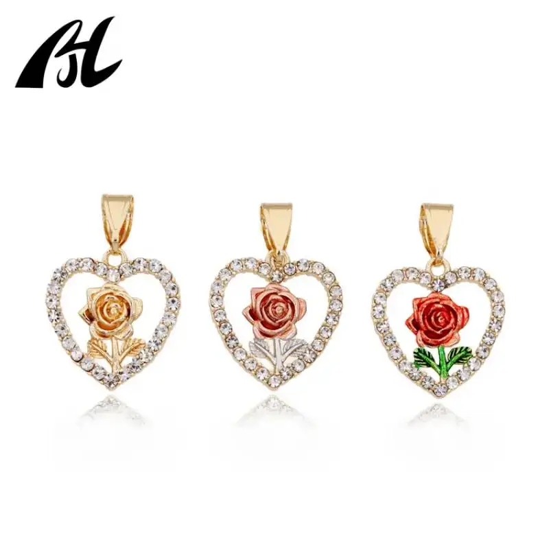 The Latest Zircon 18K Gold-Plated Pendant Design Charm Heart-Shaped Rose Flower Jewelry Pendants Necklace 
The Latest Zircon 18K Gold-Plated Pendant Design Charm Heart-Shaped Rose Flower Jewelry Pendants Necklace