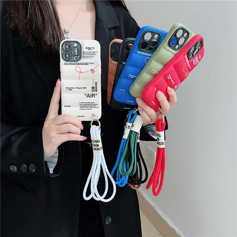 New Luxury Down Jacket AIR shoes lanyard hand strap soft case for iphone 14 13 Pro Max 12 11 X XS 7 8plus Stylish 3D Plain cover
New Luxury Down Jacket AIR shoes lanyard hand strap soft case for iphone 14 13 Pro Max 12 11 X XS 7 8plus Stylish 3D Plain cover