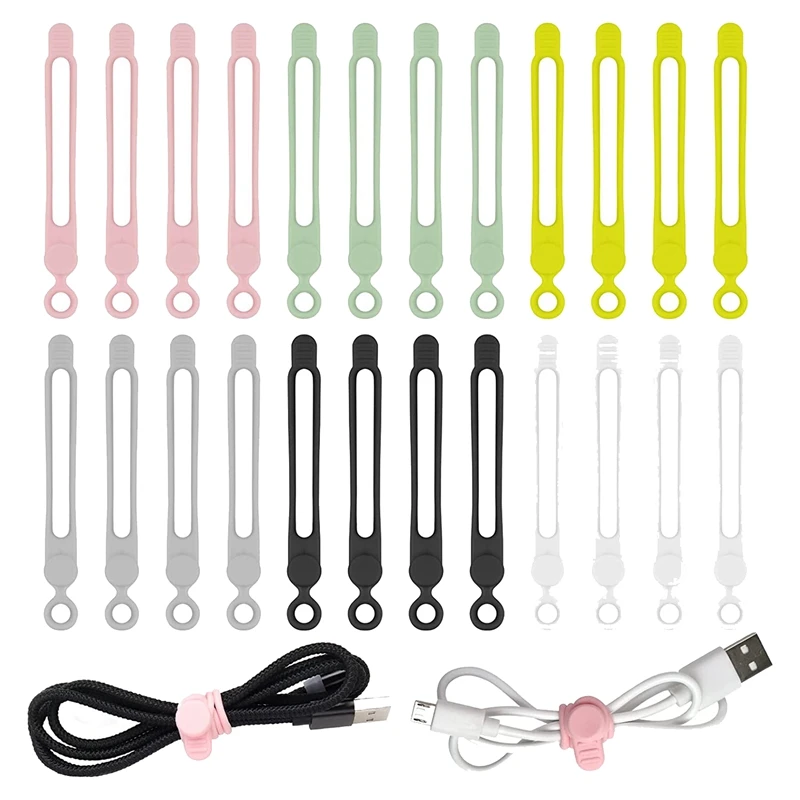 24 Pack Reusable Cable Ties 4.2 Inches Adjustable Silicone Cable Straps Cable Organizer Cord Wrap And Hook Loop
24 Pack Reusable Cable Ties 4.2 Inches Adjustable Silicone Cable Straps Cable Organizer Cord Wrap And Hook Loop