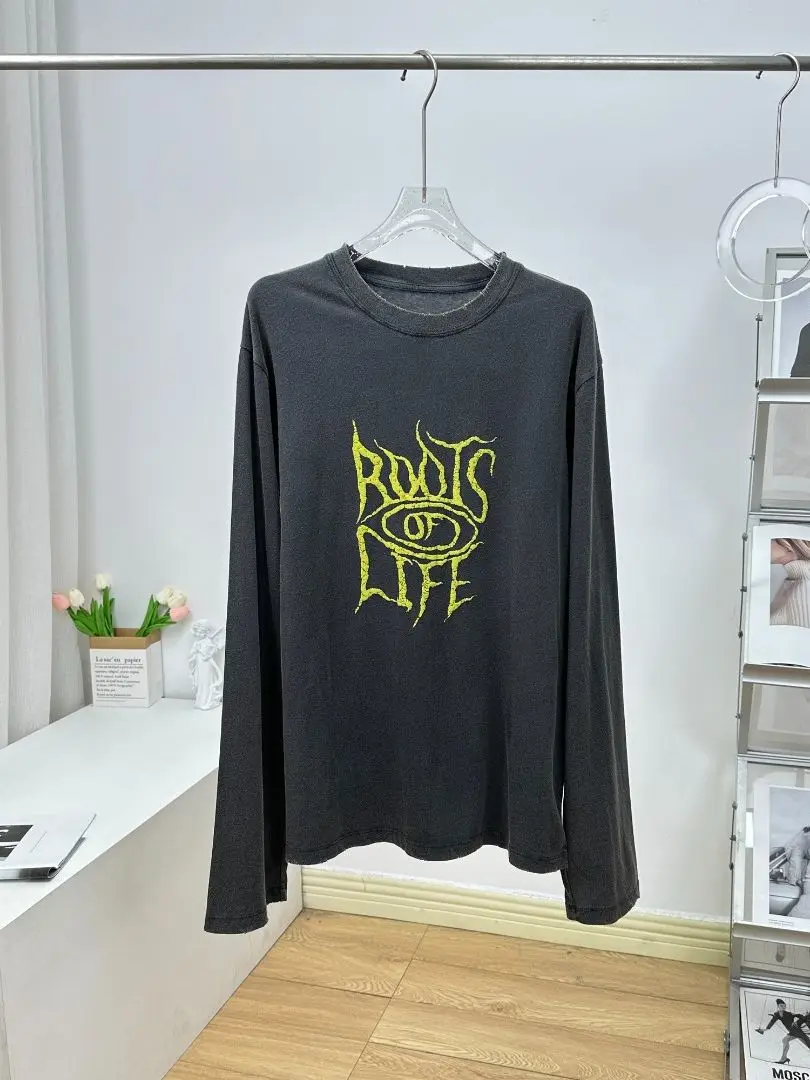 Women and Men Letters Print Long Sleeve T-Shirt 2023 Early Autumn Unisex Distressed Vintage Loose Fit Tee Tops
Women and Men Letters Print Long Sleeve T-Shirt 2023 Early Autumn Unisex Distressed Vintage Loose Fit Tee Tops