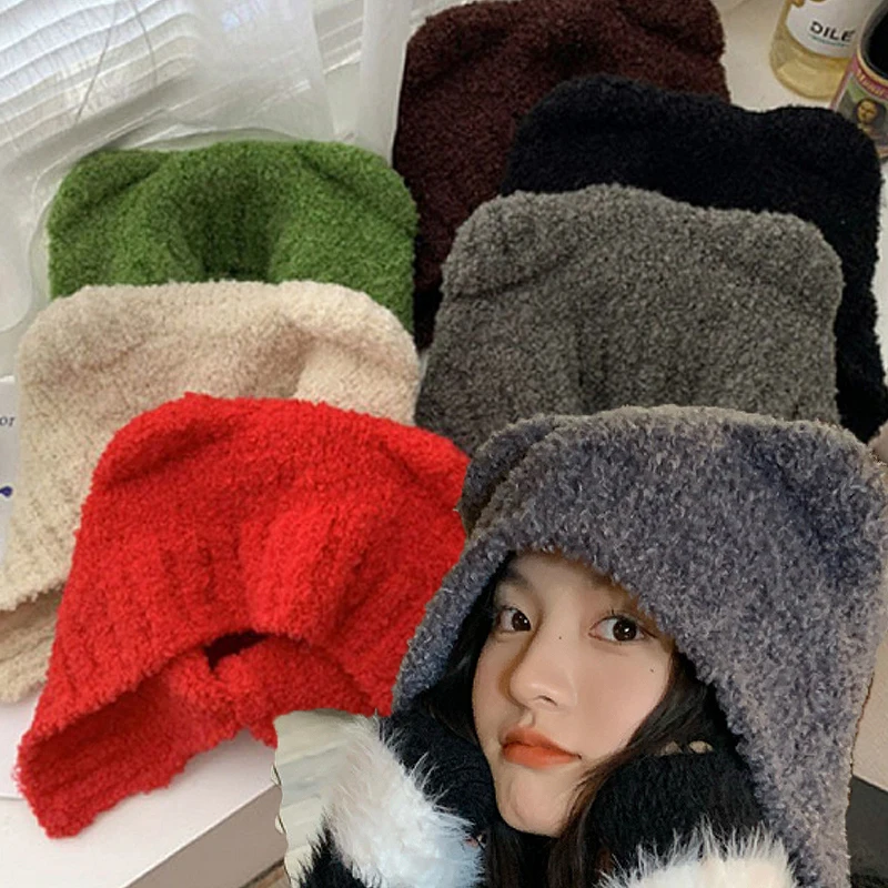 New Beanies Autumn and Winter Plush Bucket Hats Cute Bear Ear Hat Women Winter Soft Warm and Cold-proof Fashion Girls Street Cap
New Beanies Autumn and Winter Plush Bucket Hats Cute Bear Ear Hat Women Winter Soft Warm and Cold-proof Fashion Girls Street Cap