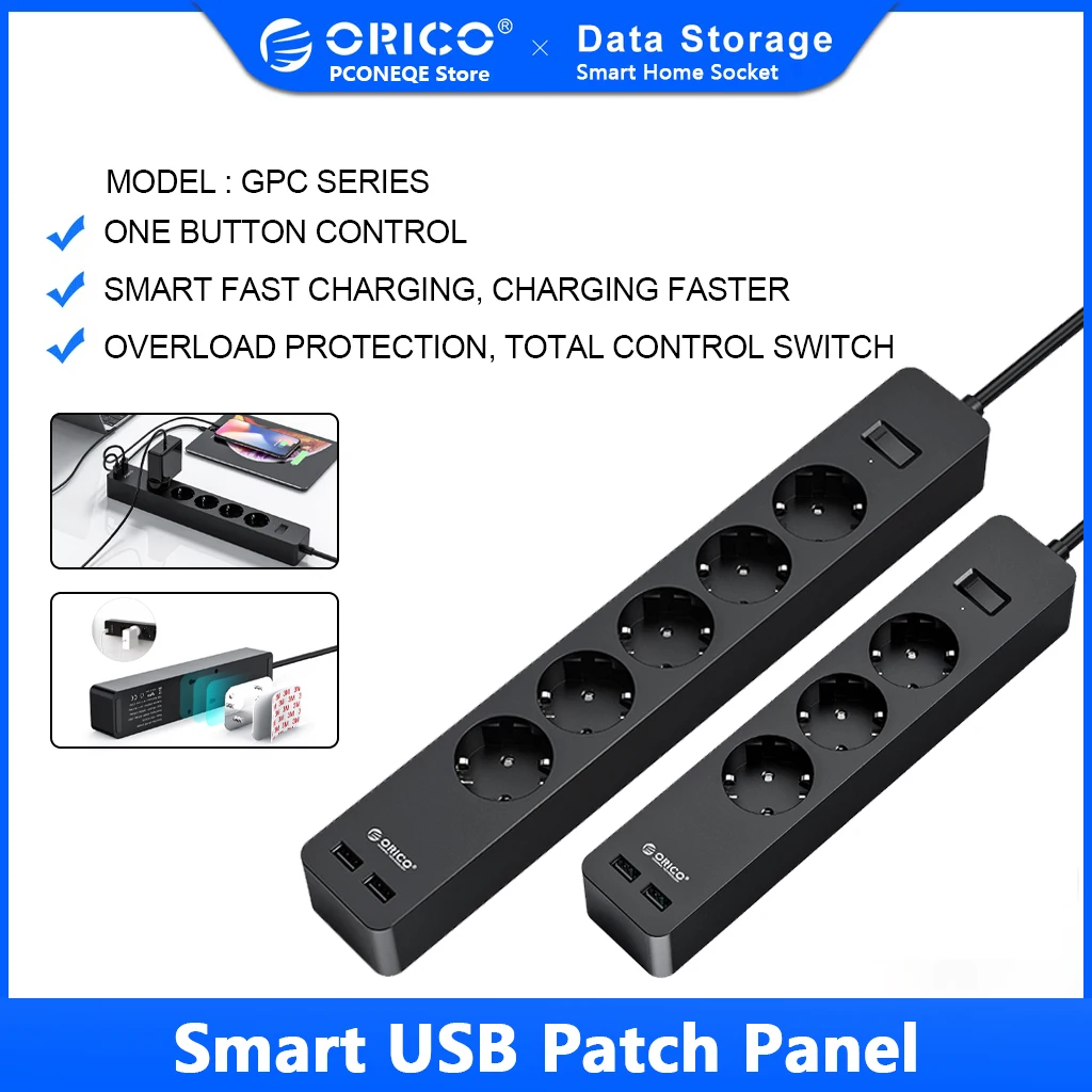 Сетевой удлинитель ORICO, Электронная розетка с 5 USB-портами, стандарт ЕС, для умного дома и офиса, настенное зарядное устройство
Сетевой удлинитель ORICO, Электронная розетка с 5 USB-портами, стандарт ЕС, для умного дома и офиса, настенное зарядное устройство