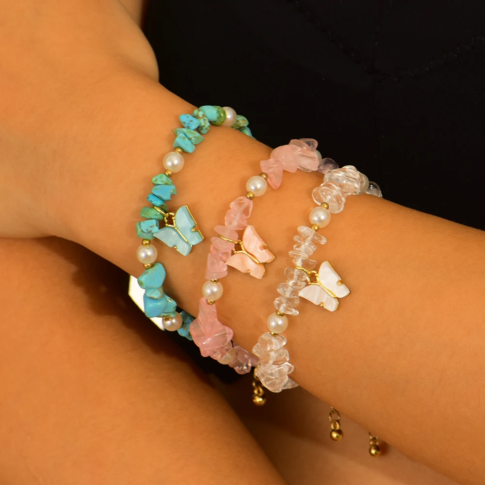 Butterfly jewelry Gem Stone Bracelet Irregular Crystal Stretch Chip beads Nuggets Bracelets Bangles Quartz Wristband For Women
Butterfly jewelry Gem Stone Bracelet Irregular Crystal Stretch Chip beads Nuggets Bracelets Bangles Quartz Wristband For Women
