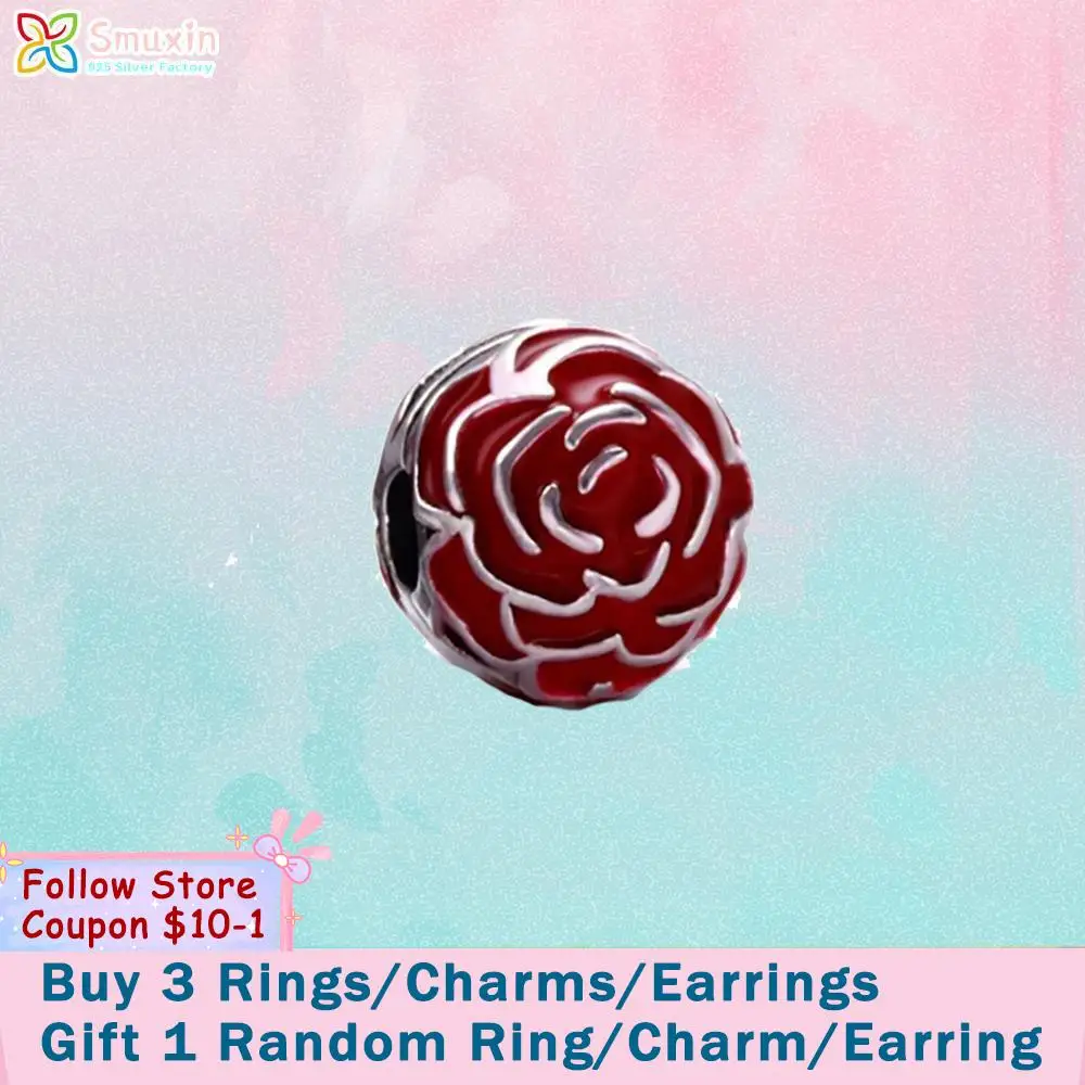 Smuxin 925 Sterling Silver Beads Rose Clip Charms fit Original Pandora Bracelets for Women Jewelry Making Girl Birthday Gift
Smuxin 925 Sterling Silver Beads Rose Clip Charms fit Original Pandora Bracelets for Women Jewelry Making Girl Birthday Gift