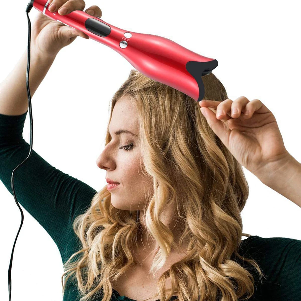 

Hair Curling Iron Electric Heating Digital Display Temperature Adjustable Curler Handheld Hairdressing Waver