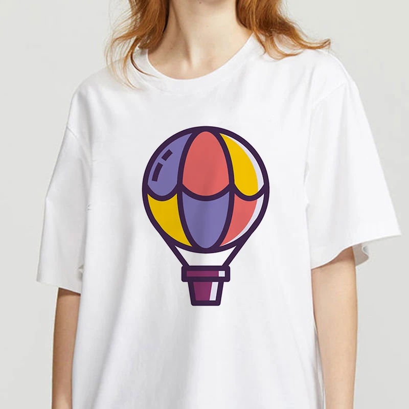 2021 New Summer Women T Shirt Fashion Short Sleeve Oversized T-Shirt Colorful Balloons Printed Aesthetic Top Tees Female Clothes
2021 New Summer Women T Shirt Fashion Short Sleeve Oversized T-Shirt Colorful Balloons Printed Aesthetic Top Tees Female Clothes