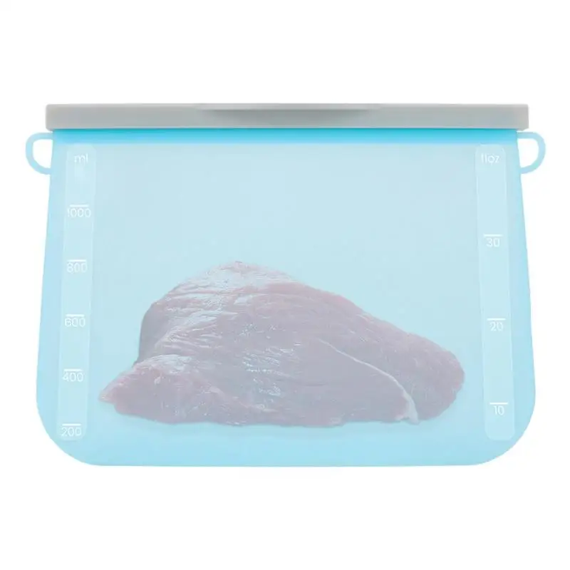 

Silicone Bags For Food Storage Leak-Proof Silicone Food Storage Bags Reusable Silicone Freezer Bags For Soup Meat Bread Milk