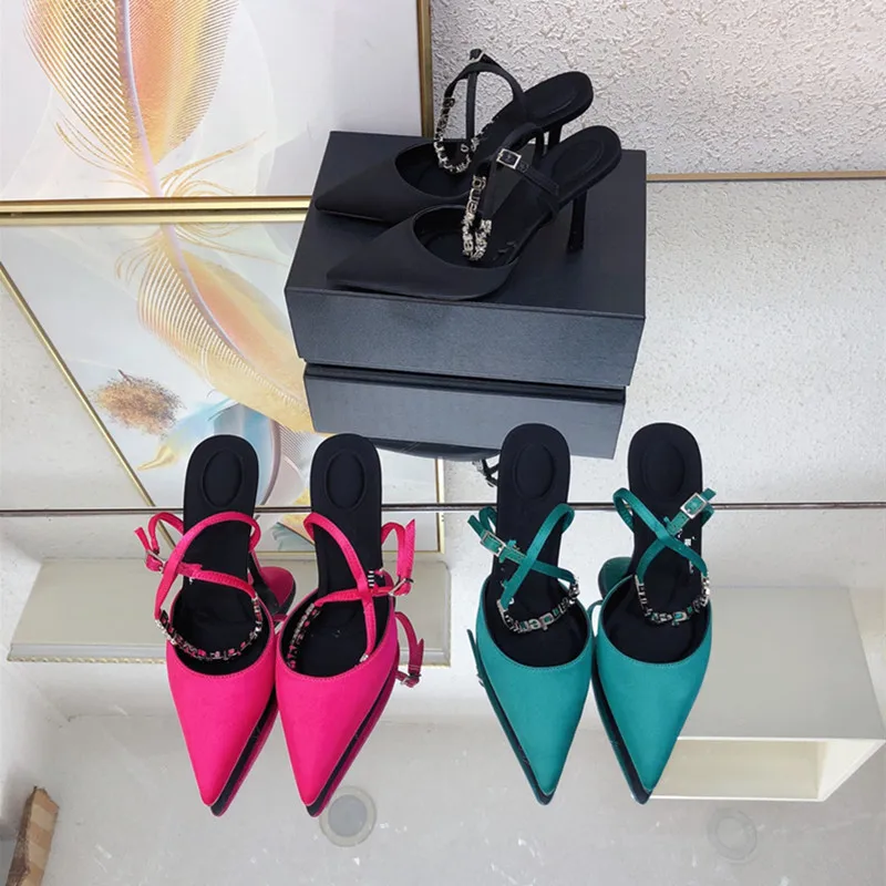 2023 Spring Summer New Rose Red High Heels Women's Sexy Pointed Toe Stiletto Sandals Luxury Brand Letter Buckle Rhinestone Pumps
2023 Spring Summer New Rose Red High Heels Women's Sexy Pointed Toe Stiletto Sandals Luxury Brand Letter Buckle Rhinestone Pumps