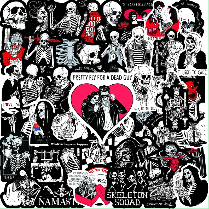 10/30/50Pcs Horror Skull Black Red Love Stickers For Motorcycle Skateboard Toy Refrigerator Guitar Scary Skeleton Refrigerator
10/30/50Pcs Horror Skull Black Red Love Stickers For Motorcycle Skateboard Toy Refrigerator Guitar Scary Skeleton Refrigerator