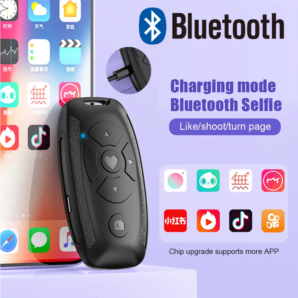 Rechargable Bluetooth-compatible Remote Control Button Wireless Controller Selfie Camera Stick Shutter Release For Phones e-book
Rechargable Bluetooth-compatible Remote Control Button Wireless Controller Selfie Camera Stick Shutter Release For Phones e-book