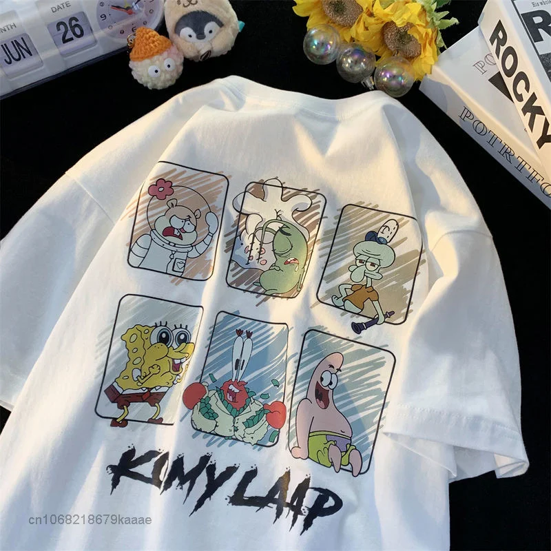 New 2022 Heavy Cotton Spongebobs T-shirt Men And Women Summer Korean Style Loose Tshirt For Y2k Girl Boy Student Streetwear Tops
New 2022 Heavy Cotton Spongebobs T-shirt Men And Women Summer Korean Style Loose Tshirt For Y2k Girl Boy Student Streetwear Tops