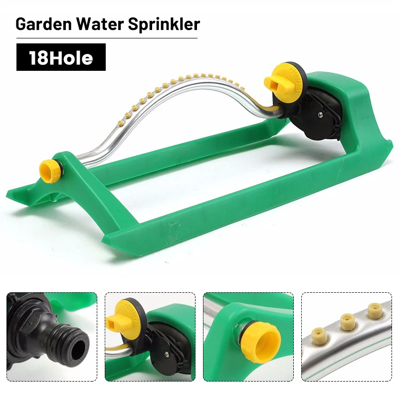 18 Hole Garden Lawn Sprinkler Automatic Rotating Oscillating Water Sprinkler Yard Lawn Water Sprayer Garden Irrigation Tool
18 Hole Garden Lawn Sprinkler Automatic Rotating Oscillating Water Sprinkler Yard Lawn Water Sprayer Garden Irrigation Tool