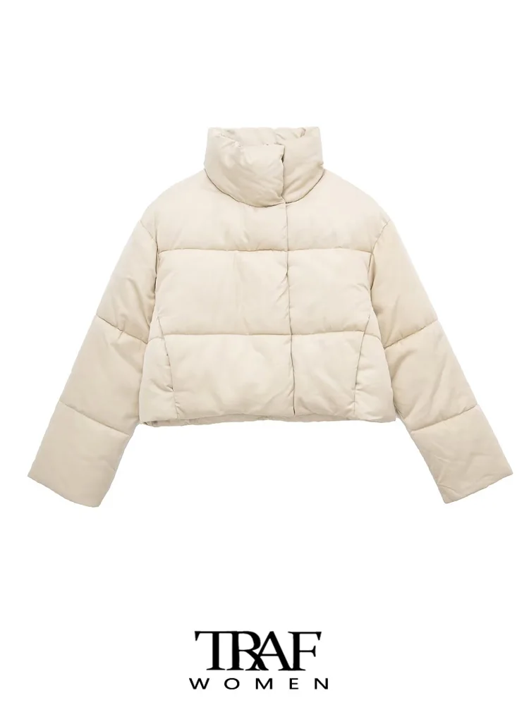 TRAF Women Fashion Thick Warm Cropped Padded Jacket Coat Vintage High Collar Long Sleeve Female Outerwear Chic Tops
TRAF Women Fashion Thick Warm Cropped Padded Jacket Coat Vintage High Collar Long Sleeve Female Outerwear Chic Tops