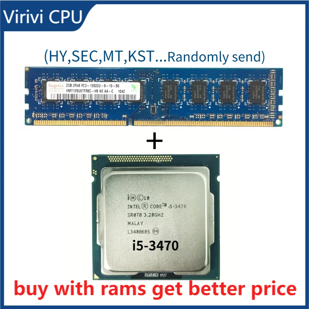 DDR3 2G 1333Mhz with i5-3470 CPU Processor 3.20GHz 6M Cache LGA 1155 i5-3470 CPU
DDR3 2G 1333Mhz with i5-3470 CPU Processor 3.20GHz 6M Cache LGA 1155 i5-3470 CPU