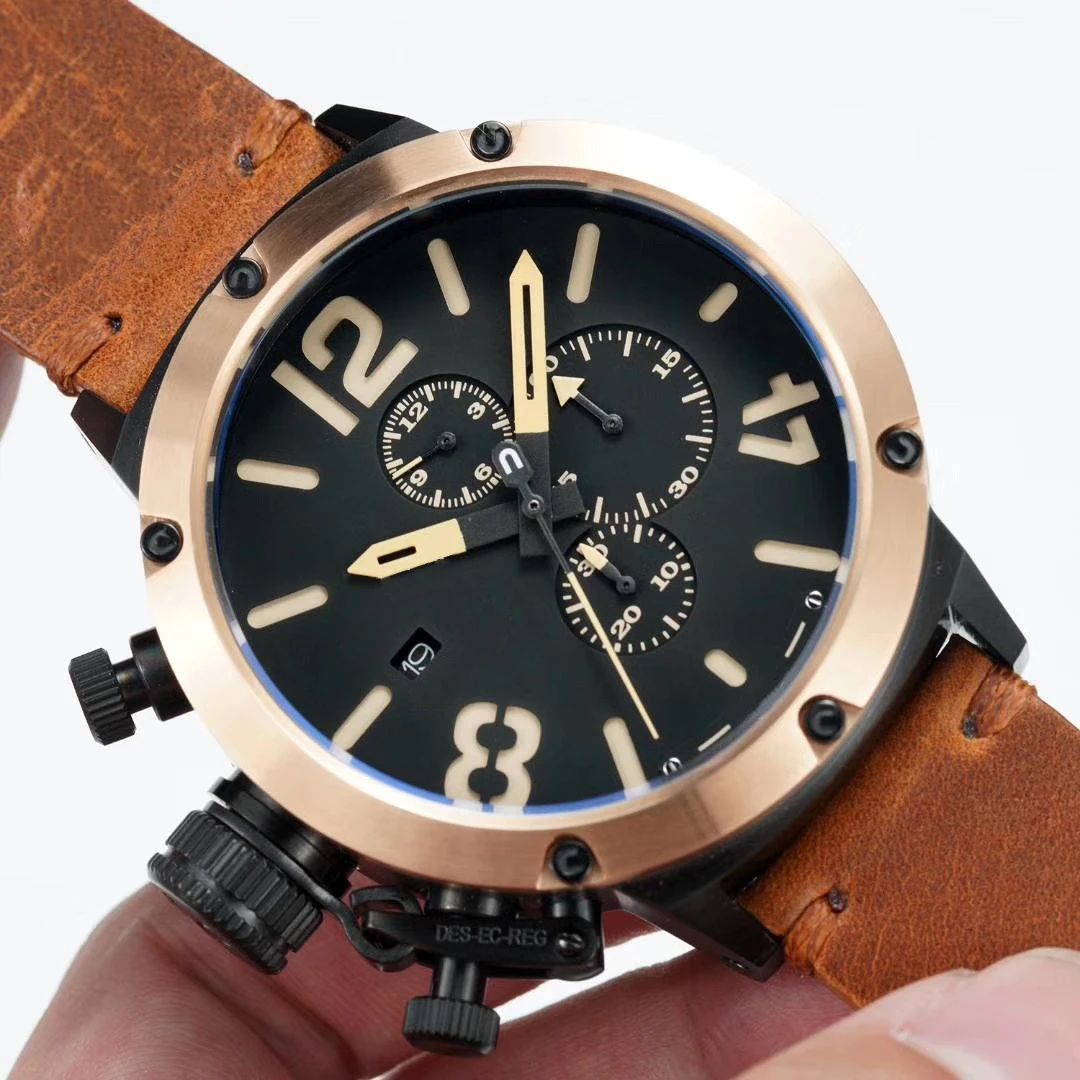 Мужские кварцевые часы U1001 U72 Chimera, черные, розовые, золотые, состаренные, коричневые, коровья кожа, лодка 
Мужские кварцевые часы U1001 U72 Chimera, черные, розовые, золотые, состаренные, коричневые, коровья кожа, лодка