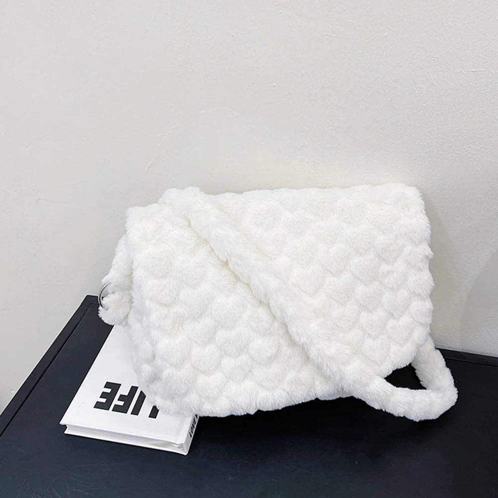 Elegant Ladies Heart Pattern Shoulder Bag Soft Plush Crossbody Bag Women Handbags Casual Fluffy Tote Decorative Handbag
Elegant Ladies Heart Pattern Shoulder Bag Soft Plush Crossbody Bag Women Handbags Casual Fluffy Tote Decorative Handbag