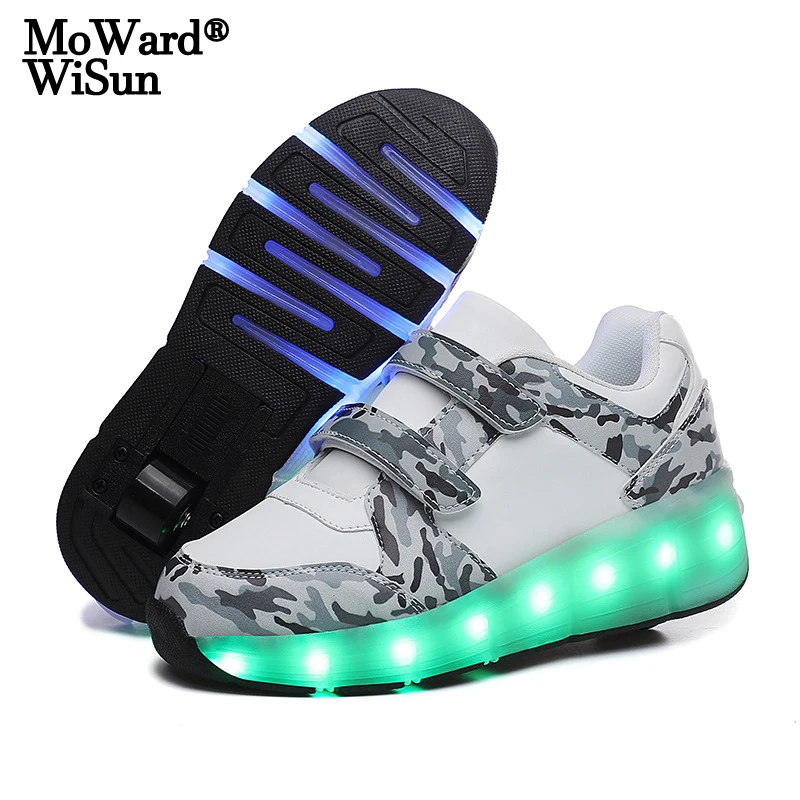 Size 27-38 Luminous Roller Skate Shoes for Kids Boys Glowing Wheels Shoes Children LED Single Wheels Sneakers with USB Charging
Size 27-38 Luminous Roller Skate Shoes for Kids Boys Glowing Wheels Shoes Children LED Single Wheels Sneakers with USB Charging