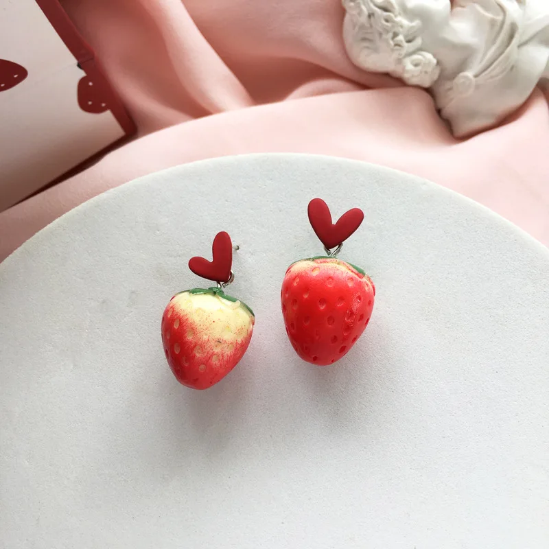 Strawberry Earrings S925 Sterling Silver Women's Sweet and Cute Fashion Fruit Stud Earrings Jewelry Accessories Unusual earrings
Strawberry Earrings S925 Sterling Silver Women's Sweet and Cute Fashion Fruit Stud Earrings Jewelry Accessories Unusual earrings