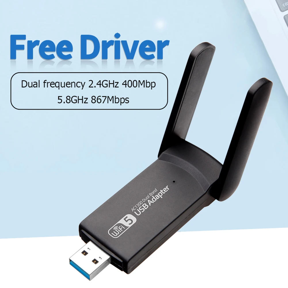 1300Mbps Wireless Network Card Dual Band 2.4G 5G USB Wireless Network Card Bluetooth-compatible 4.2 USB WiFi Adapter for Desktop
1300Mbps Wireless Network Card Dual Band 2.4G 5G USB Wireless Network Card Bluetooth-compatible 4.2 USB WiFi Adapter for Desktop