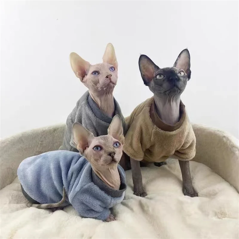 Hairless Cat Sphinx Cat Clothes Winter Thickened Flannel Jacket Warm Soft Pet Clothes
Hairless Cat Sphinx Cat Clothes Winter Thickened Flannel Jacket Warm Soft Pet Clothes