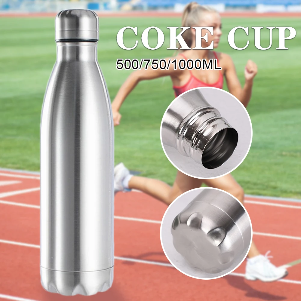 500/750/1000ml Portable Outdoor Water Bottle Food Grade Stainless Steel Single Wall Leakproof Vacuum Cup Hot Cold Water Bottle
500/750/1000ml Portable Outdoor Water Bottle Food Grade Stainless Steel Single Wall Leakproof Vacuum Cup Hot Cold Water Bottle