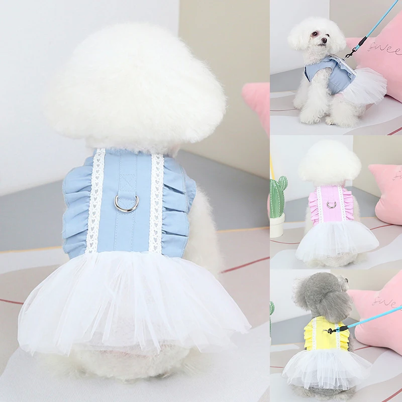 Puppy Princess Dress Spring And Summer With D-Ring Pet Skirt Simple Pet Clothes Chest Strap Dress Without Traction Rope
Puppy Princess Dress Spring And Summer With D-Ring Pet Skirt Simple Pet Clothes Chest Strap Dress Without Traction Rope