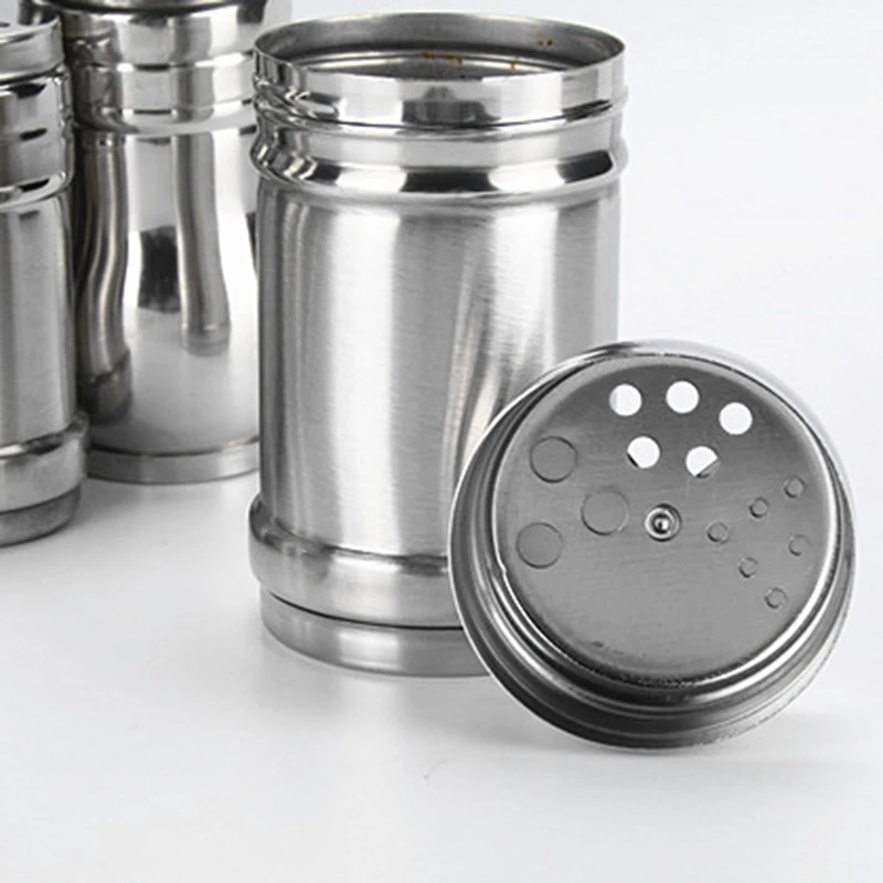 Stainless Steel Barbecue Spice Jars Salt Shaker Pepper Bottle Flour Fine Sieve Tool Home Condiments Novel Kitchen Accessories
Stainless Steel Barbecue Spice Jars Salt Shaker Pepper Bottle Flour Fine Sieve Tool Home Condiments Novel Kitchen Accessories